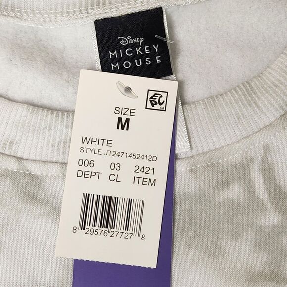 Mickey Mouse Sweatshirt Size M Womens Cropped Disneyland Pullover Medium - Picture 5 of 8